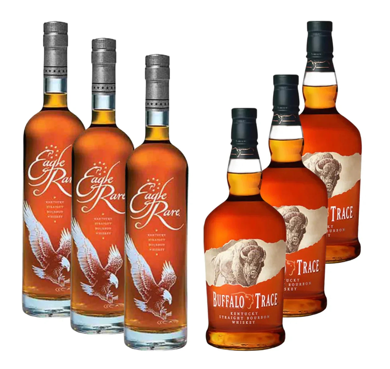 Eagle Rare & Buffalo Trace Bourbon 750ML 3-Pack